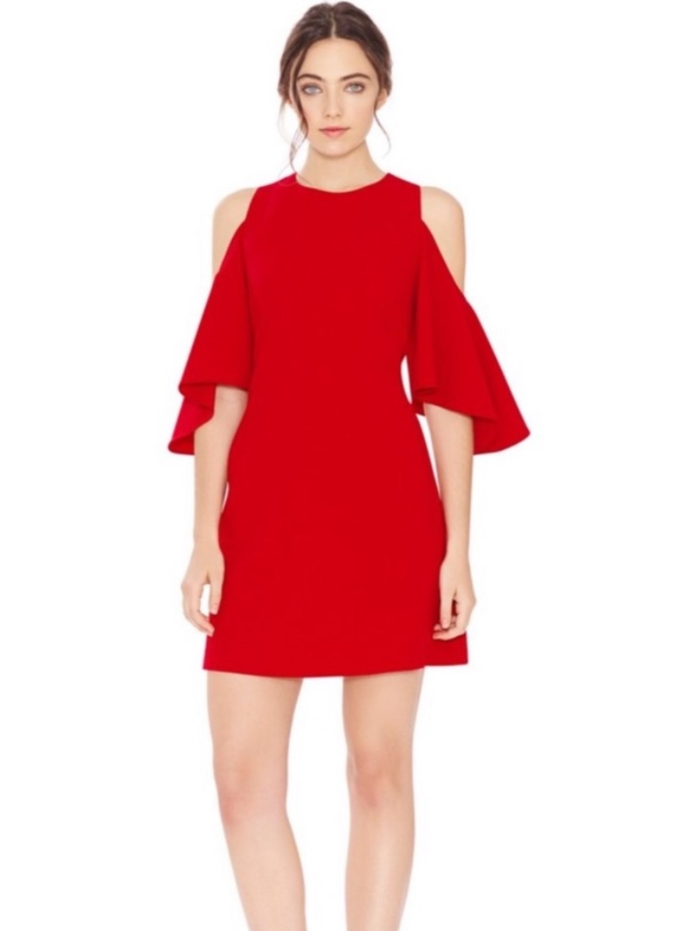 Alice + Olivia red off shoulder dress
